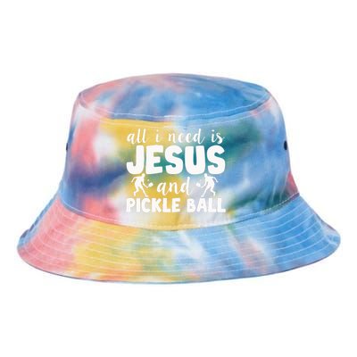 Funny Pickleball All I Need Is Jesus And PickleBall Tie Dye Newport Bucket Hat