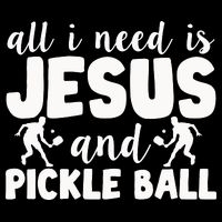 Funny Pickleball All I Need Is Jesus And PickleBall Cooling Performance Crew T-Shirt