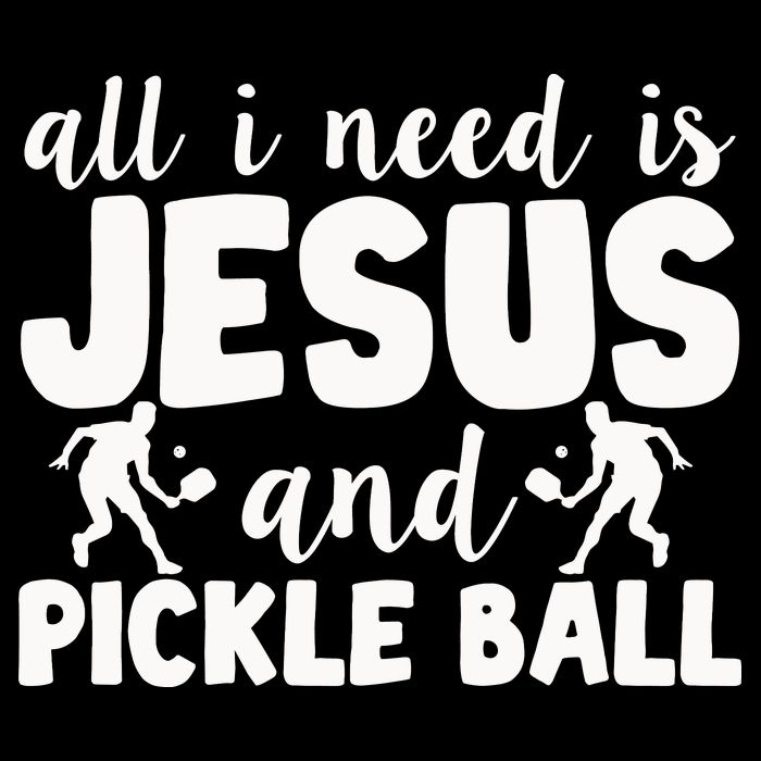Funny Pickleball All I Need Is Jesus And PickleBall Drawstring Bag