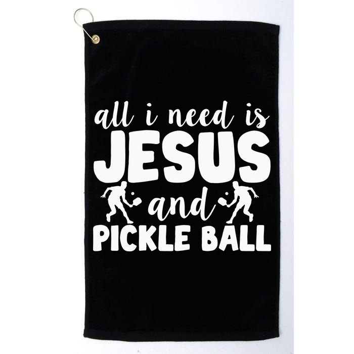 Funny Pickleball All I Need Is Jesus And PickleBall Golf Towel