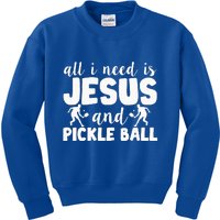 Funny Pickleball All I Need Is Jesus And PickleBall Kids Sweatshirt