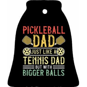 Funny Pickleball Apparel Pickleball Player Ceramic Bell Ornament