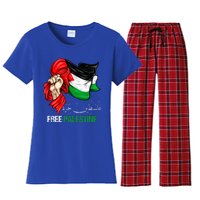 Free Palestine Arabic Palestine Flag Women's Flannel Pajama Set