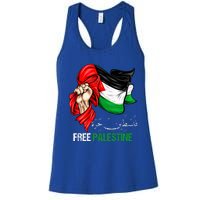 Free Palestine Arabic Palestine Flag Women's Racerback Tank