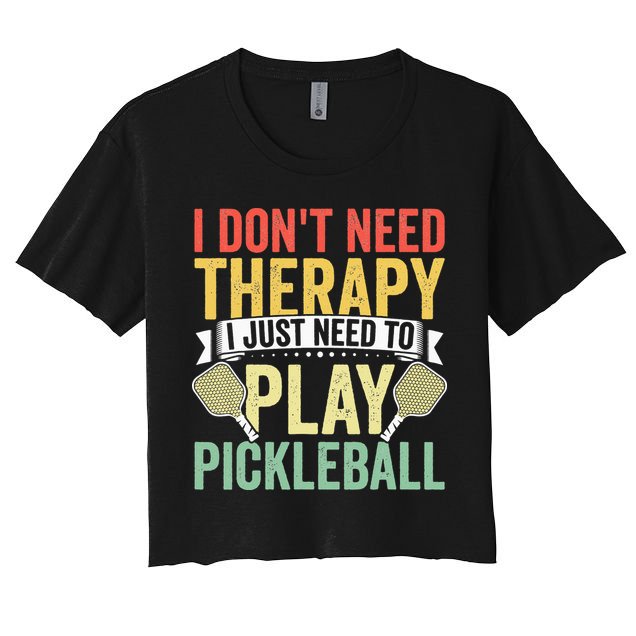 Funny Pickleball Apparel Pickleball Player Crop Top