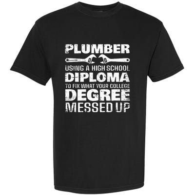 Funny Plumber Art For Wo Pipefitter Pipe Plumber Garment-Dyed Heavyweight T-Shirt