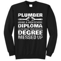 Funny Plumber Art For Wo Pipefitter Pipe Plumber Sweatshirt