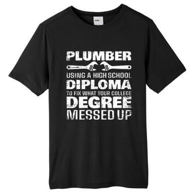 Funny Plumber Art For Wo Pipefitter Pipe Plumber Tall Fusion ChromaSoft Performance T-Shirt