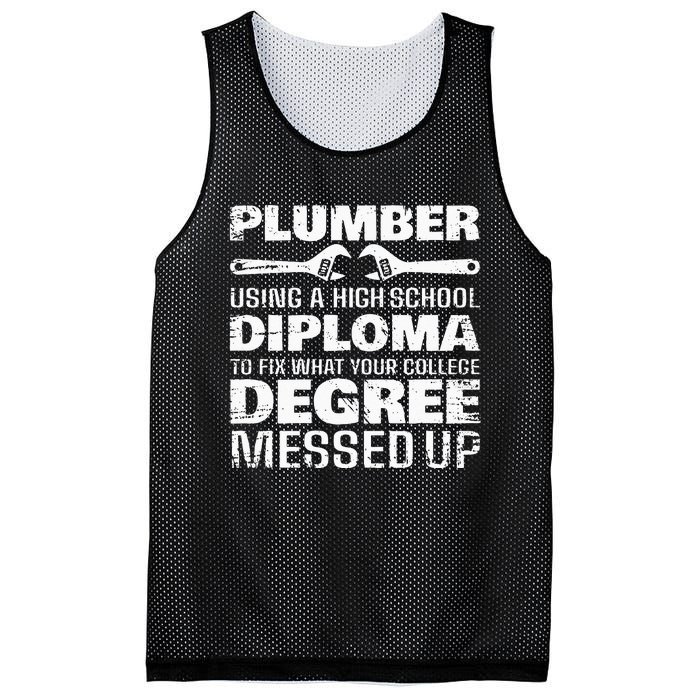 Funny Plumber Art For Wo Pipefitter Pipe Plumber Mesh Reversible Basketball Jersey Tank