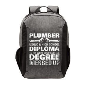 Funny Plumber Art For Wo Pipefitter Pipe Plumber Vector Backpack