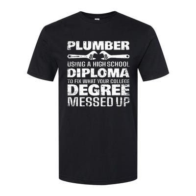 Funny Plumber Art For Wo Pipefitter Pipe Plumber Softstyle CVC T-Shirt