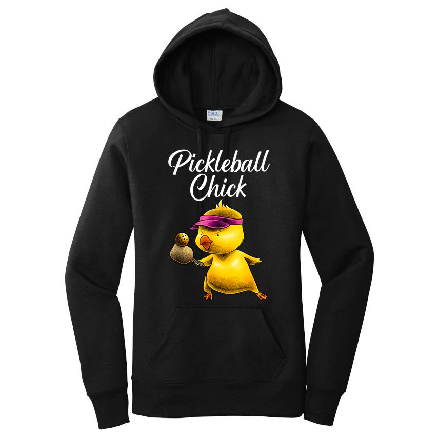 Funny Pickleball Art For Women Girl Paddle Sport Chick Lover Women's Pullover Hoodie
