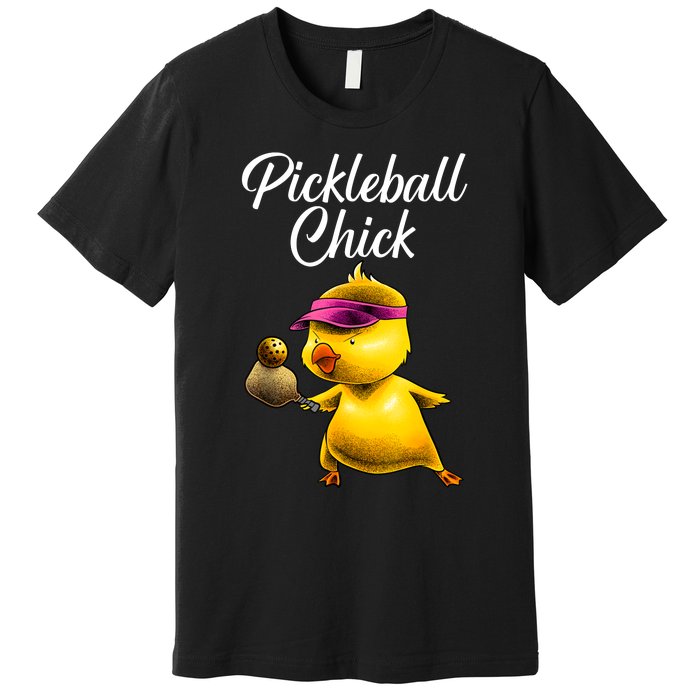 Funny Pickleball Art For Women Girl Paddle Sport Chick Lover Premium T-Shirt