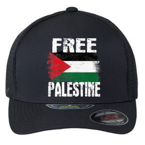 Free Palestine Arabic Big Palestine Flag Free Gaza Flexfit Unipanel Trucker Cap