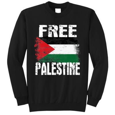 Free Palestine Arabic Big Palestine Flag Free Gaza Sweatshirt