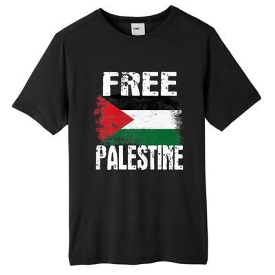 Free Palestine Arabic Big Palestine Flag Free Gaza Tall Fusion ChromaSoft Performance T-Shirt