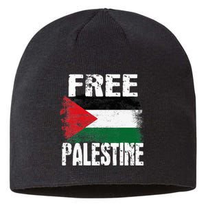 Free Palestine Arabic Big Palestine Flag Free Gaza Sustainable Beanie