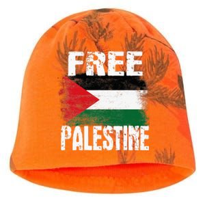 Free Palestine Arabic Big Palestine Flag Free Gaza Kati - Camo Knit Beanie