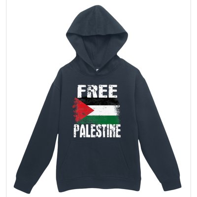 Free Palestine Arabic Big Palestine Flag Free Gaza Urban Pullover Hoodie