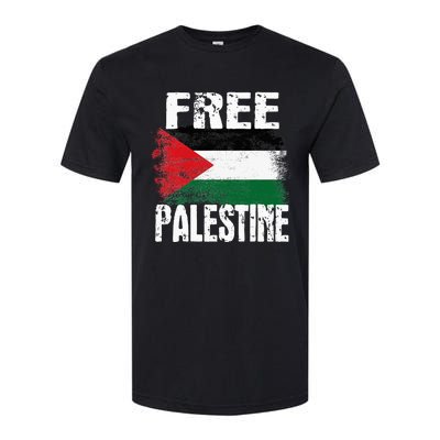 Free Palestine Arabic Big Palestine Flag Free Gaza Softstyle CVC T-Shirt