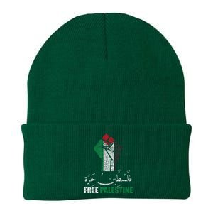 Free Palestine Arabic support Palestine and Gaza Jerusalem   Knit Cap Winter Beanie