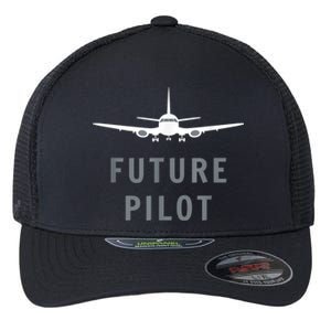 Future Pilot Airplane Pilot Aviation Gift Flexfit Unipanel Trucker Cap