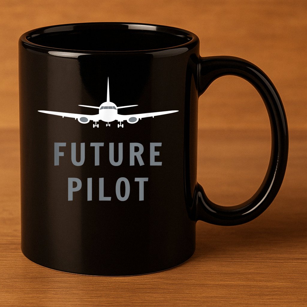 Future Pilot Airplane Pilot Aviation Gift 11oz C Handle Ceramic Mug