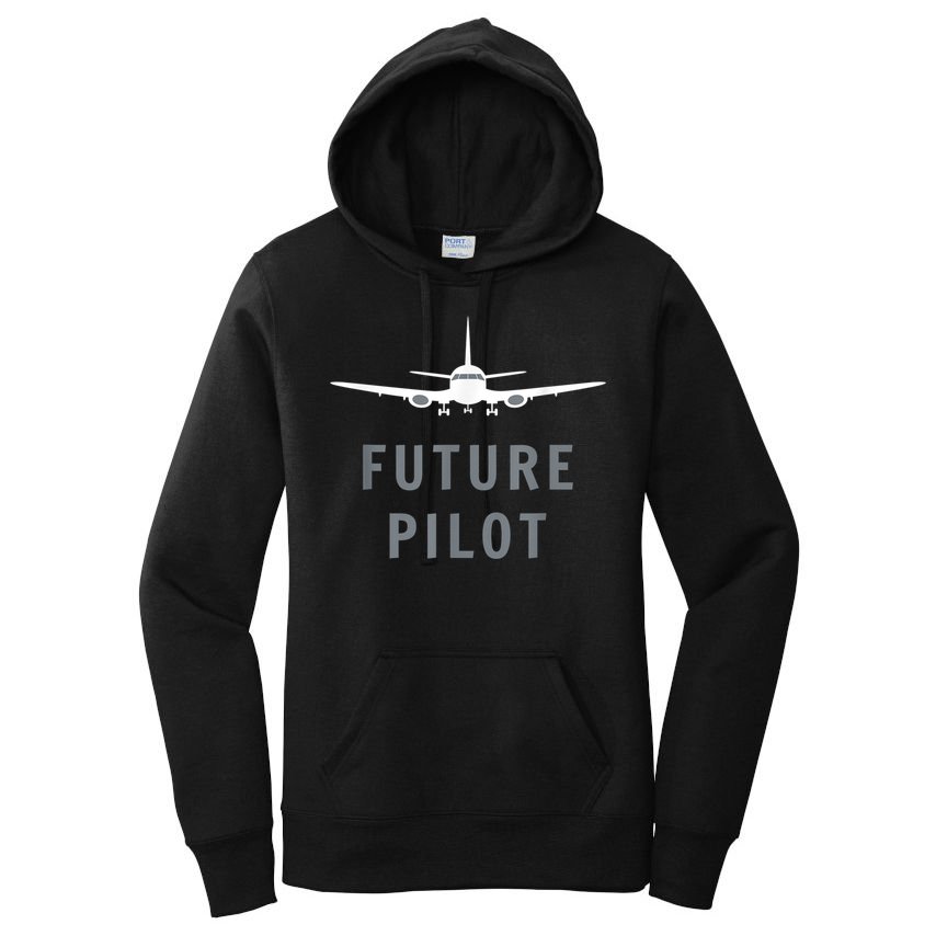 Future Pilot Airplane Pilot Aviation Gift Women's Pullover Hoodie