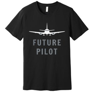 Future Pilot Airplane Pilot Aviation Gift Premium T-Shirt