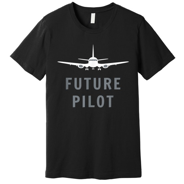 Future Pilot Airplane Pilot Aviation Gift Premium T-Shirt