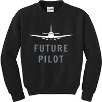 Future Pilot Airplane Pilot Aviation Gift Kids Sweatshirt