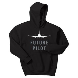 Future Pilot Airplane Pilot Aviation Gift Kids Hoodie