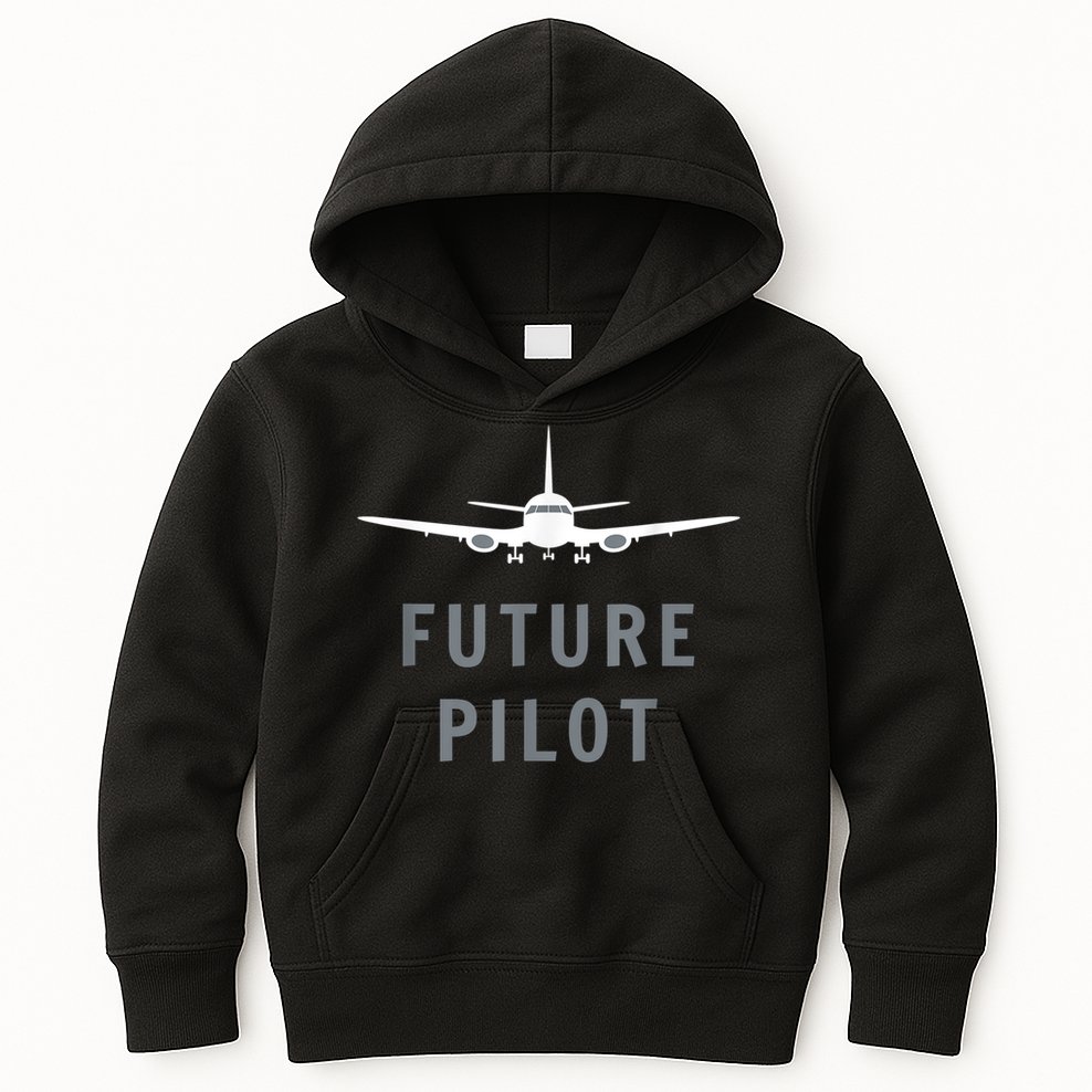 Future Pilot Airplane Pilot Aviation Gift Kids Hoodie