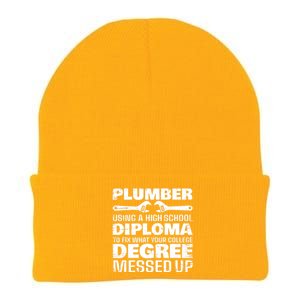 Funny Plumber Art For Pipefitter Pipe Plumber Knit Cap Winter Beanie