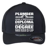 Funny Plumber Art For Pipefitter Pipe Plumber Flexfit Unipanel Trucker Cap