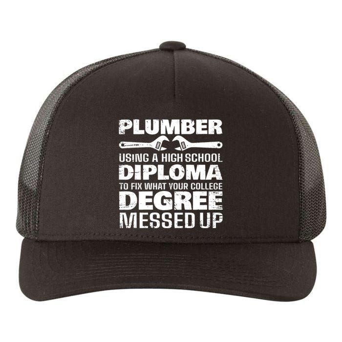 Funny Plumber Art For Pipefitter Pipe Plumber Yupoong Adult 5-Panel Trucker Hat