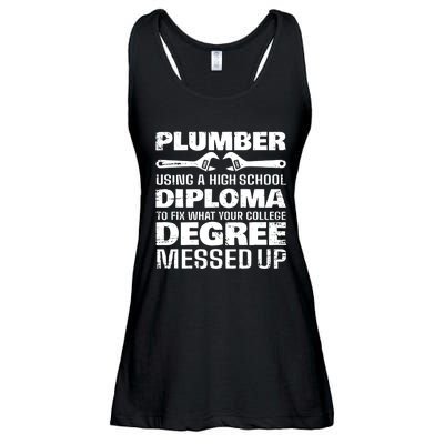 Funny Plumber Art For Pipefitter Pipe Plumber Ladies Essential Flowy Tank