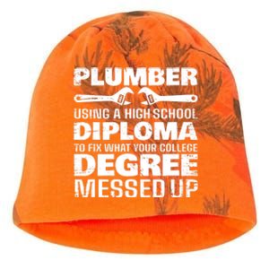 Funny Plumber Art For Pipefitter Pipe Plumber Kati - Camo Knit Beanie