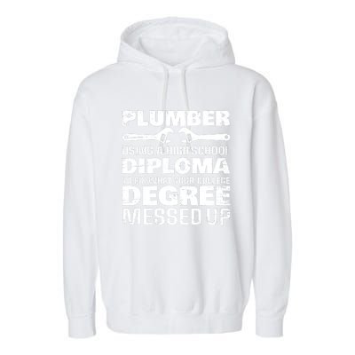 Funny Plumber Art For Pipefitter Pipe Plumber Garment-Dyed Fleece Hoodie