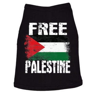 Free Palestine Arabic big Palestine Flag Free Gaza  Doggie Tank