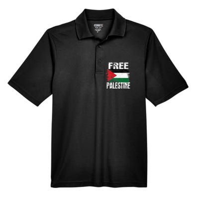 Free Palestine Arabic big Palestine Flag Free Gaza  Men's Origin Performance Pique Polo