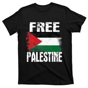 Free Palestine Arabic big Palestine Flag Free Gaza  T-Shirt