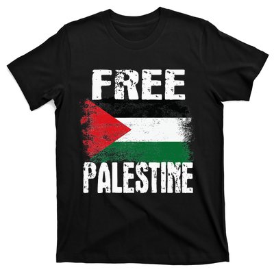 Free Palestine Arabic big Palestine Flag Free Gaza  T-Shirt