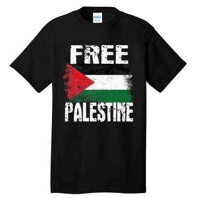 Free Palestine Arabic big Palestine Flag Free Gaza  Tall T-Shirt