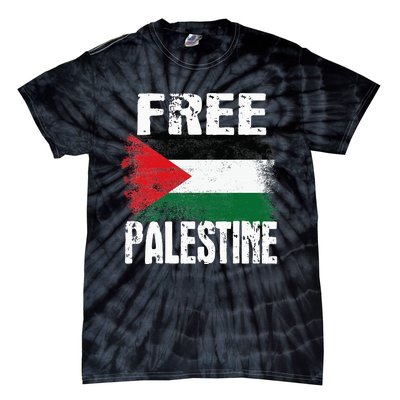 Free Palestine Arabic big Palestine Flag Free Gaza  Tie-Dye T-Shirt