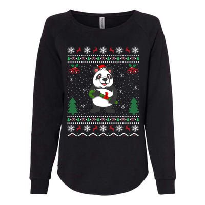 Funny Panda Animal Lover Matching Ugly Panda Christmas Great Gift Womens California Wash Sweatshirt