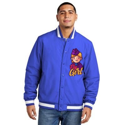 Fly Pilot And Travelers Airplane Cool Gift Insulated Varsity Jacket