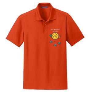 Funny Pixel Arcade Game Alien Just Here For The Pizza Cute Gift Dry Zone Grid Polo