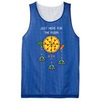 Funny Pixel Arcade Game Alien Just Here For The Pizza Cute Gift Mesh Reversible Basketball Jersey Tank