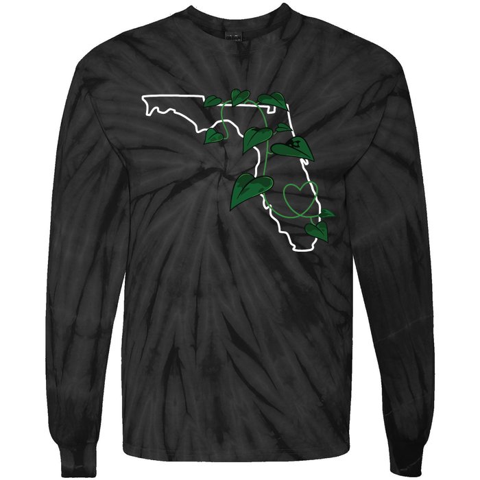 Florida Pothos Aroid Tie-Dye Long Sleeve Shirt